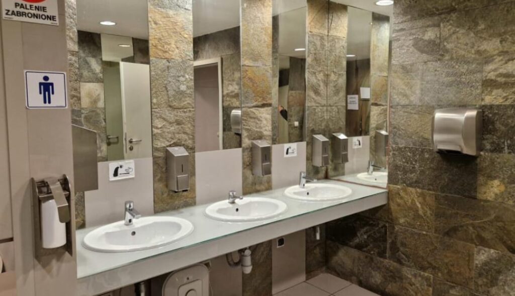 Clean public facilities supporting hygiene in Kraków, Poland