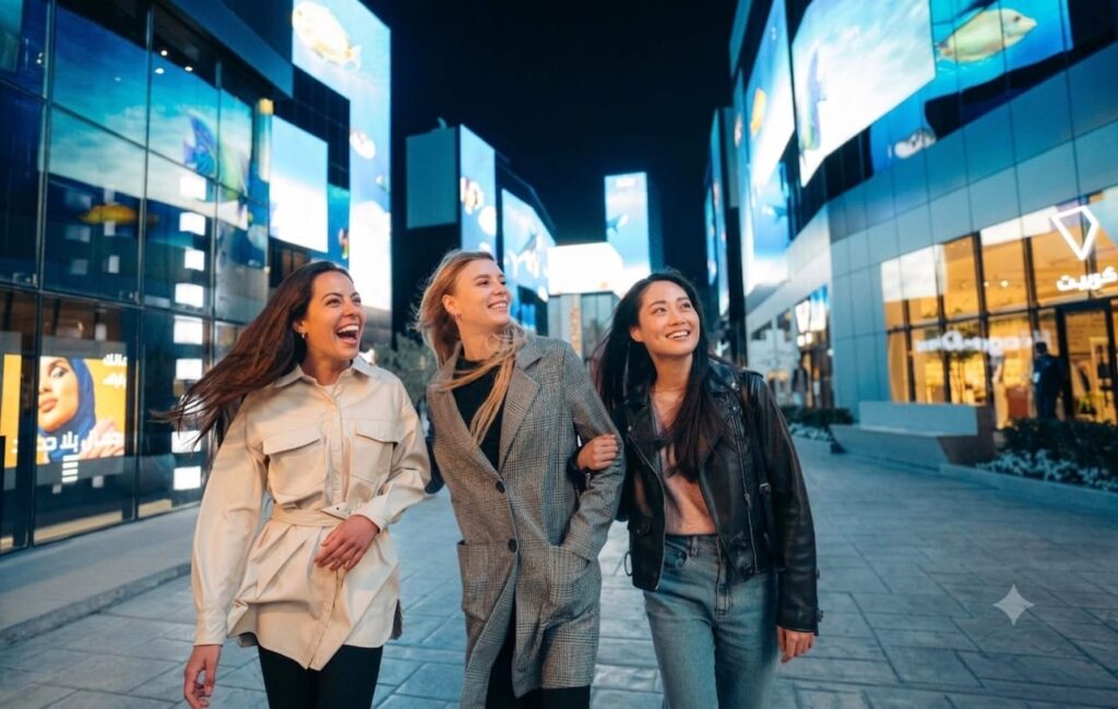 Women walking together in a city, representing freedom and empowerment